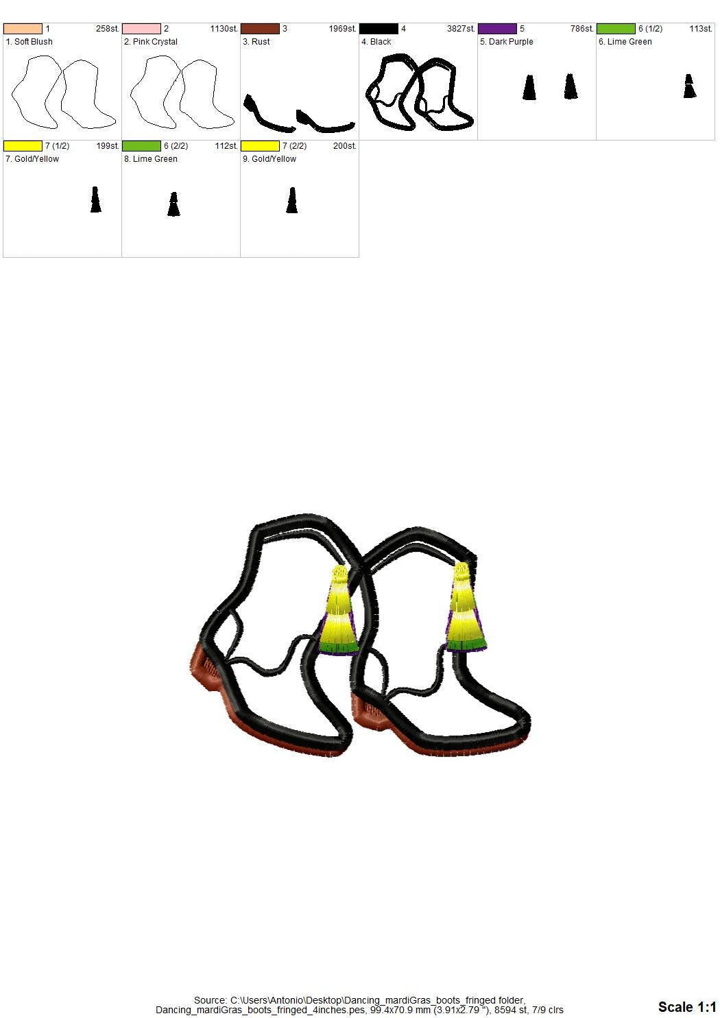 Dancing Mardi Gras Boots Festival Carnival