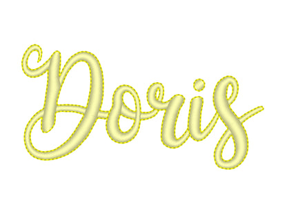 Handwritten Font with Outline Doris
