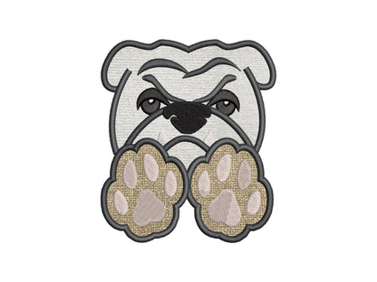 Bulldog and Paw Applique
