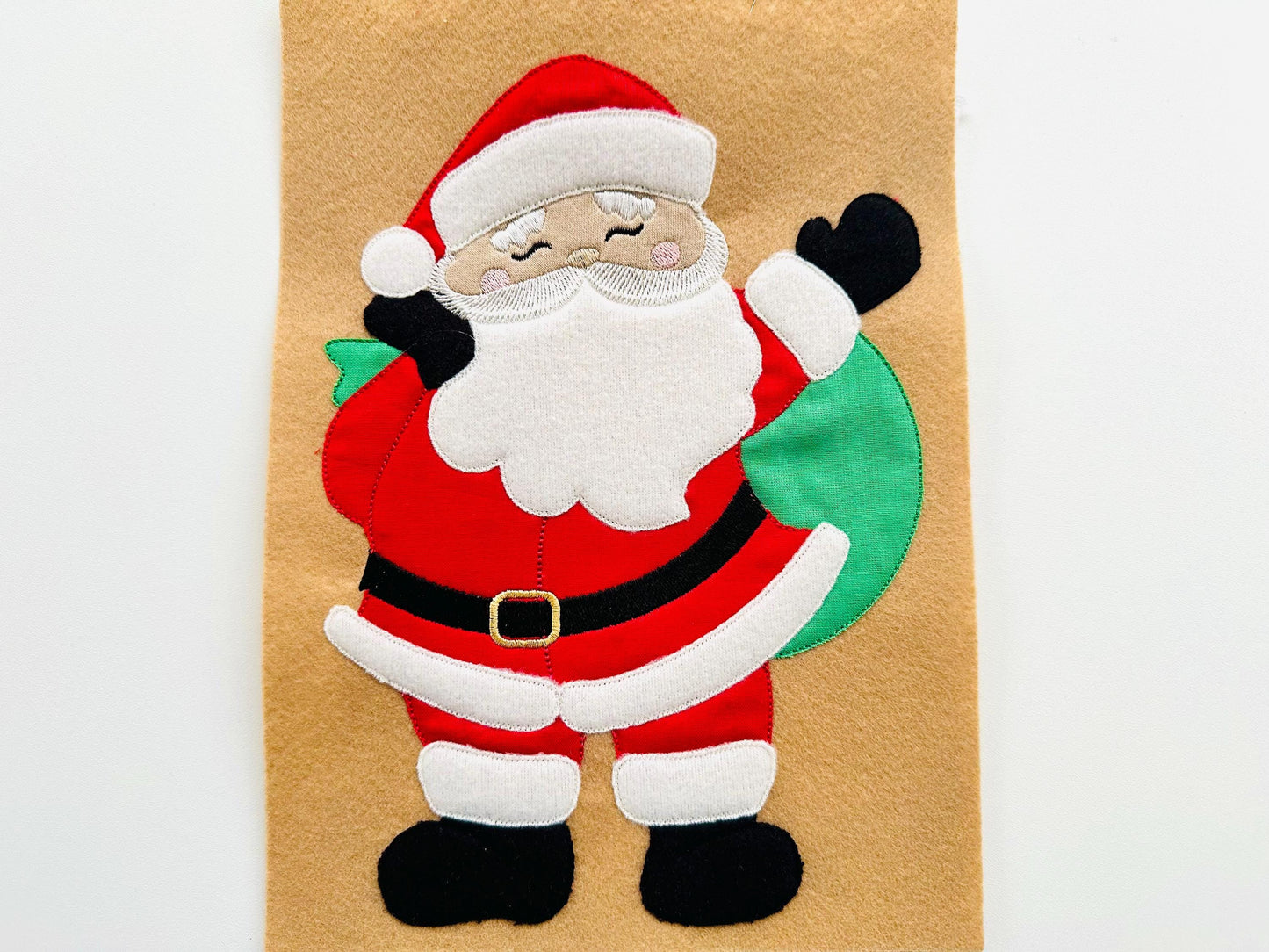 Big Merry Christmas Santa Applique