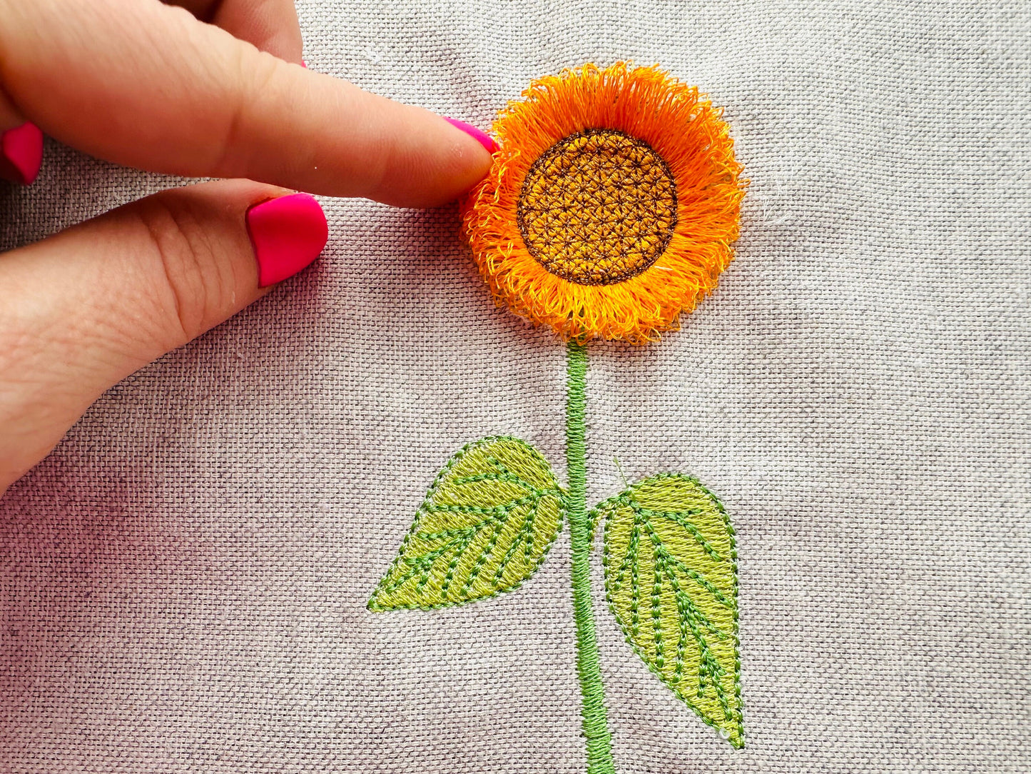 Sunflower Fringed Flower Stem