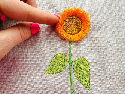 Sunflower Fringed Flower Stem