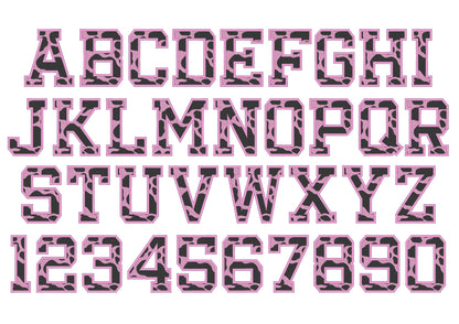Cow Spots Patterned Fill Stitch Block Font