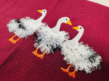 Fringed Goose Trio 3 in a row