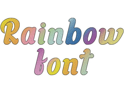 Iridescent 2-Color Gradient Ombre Font