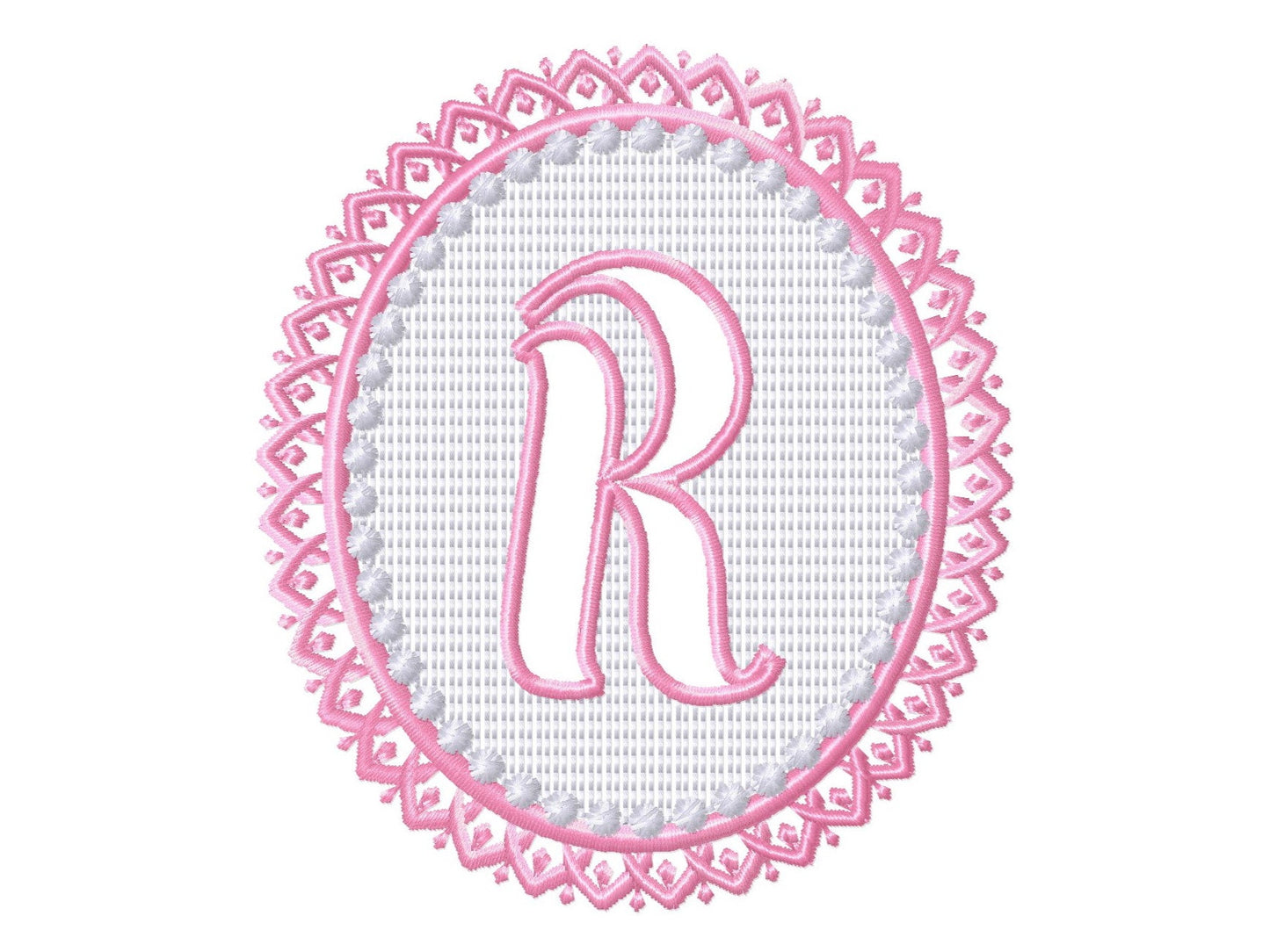 Embossed Lace Monogram Font