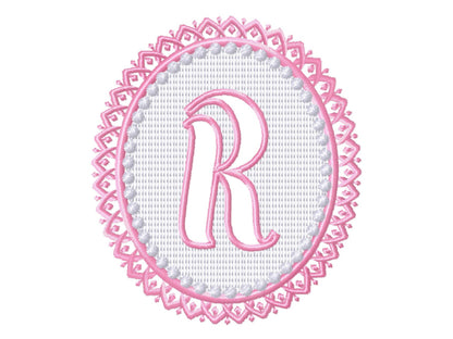 Embossed Lace Monogram Font