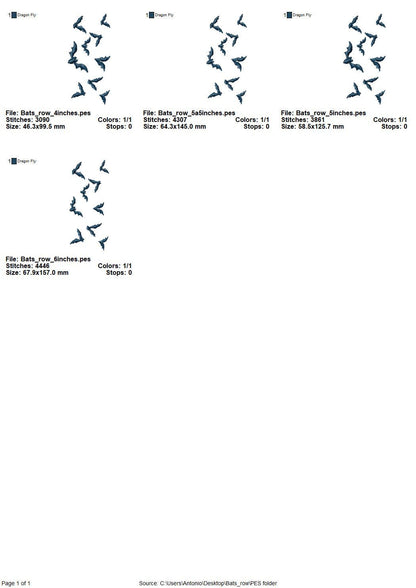 Many Mini Bat in a row