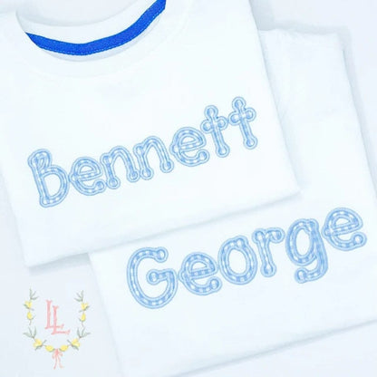 Dot To Dot Font Applique