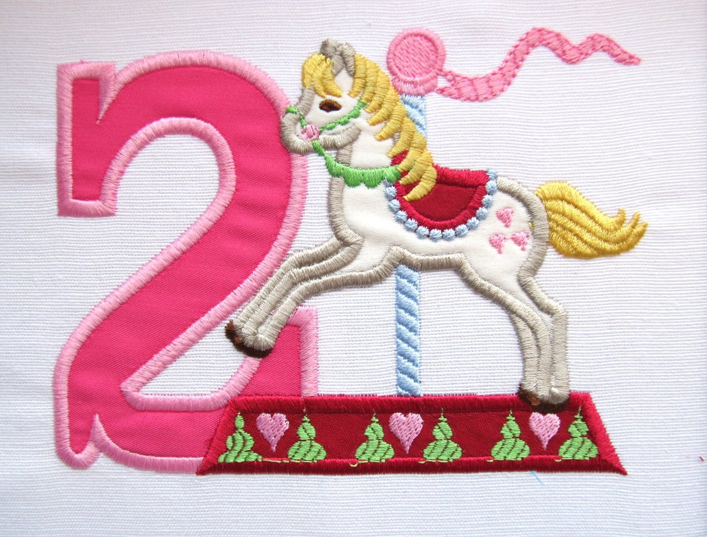 Carousel Rearing Horse Birthday Numbers