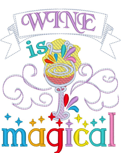 Wine Is Magical Kitchen Towel