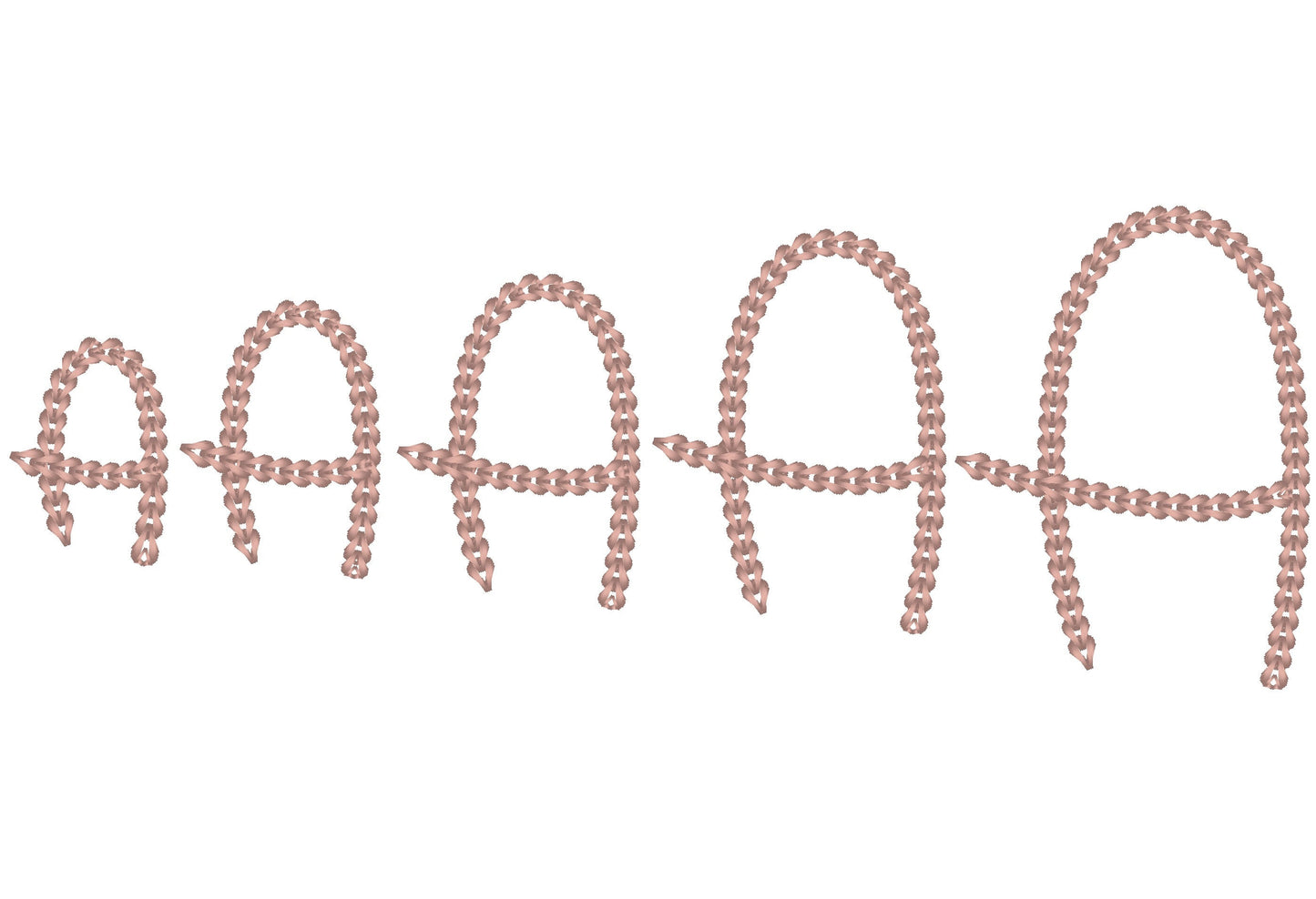 Bold Dense Chain Stitch Font