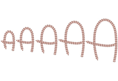 Bold Dense Chain Stitch Font