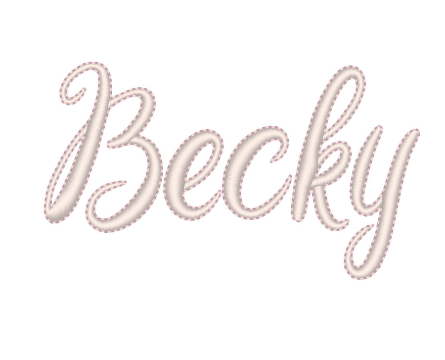 Handwritten Font with Outline Becky