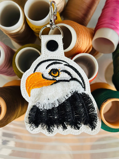 Fringed Eagle Keychain