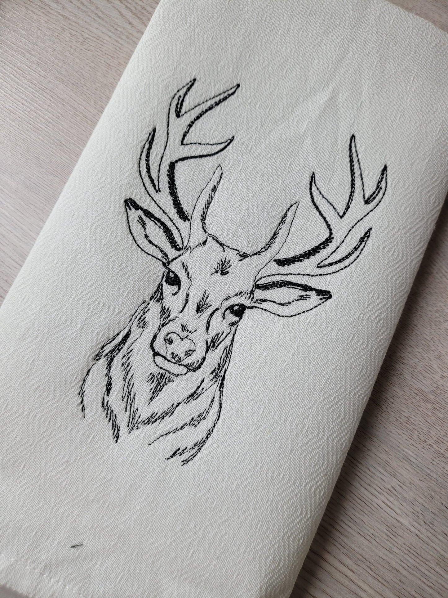 Buck Deer Head Antlers Outline