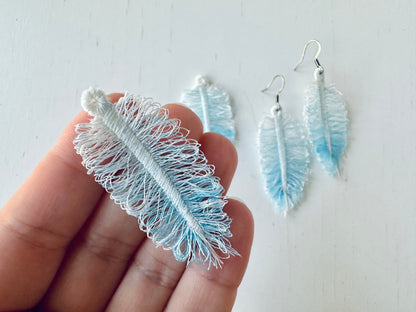 Delicate Feather Earrings Charm FSL