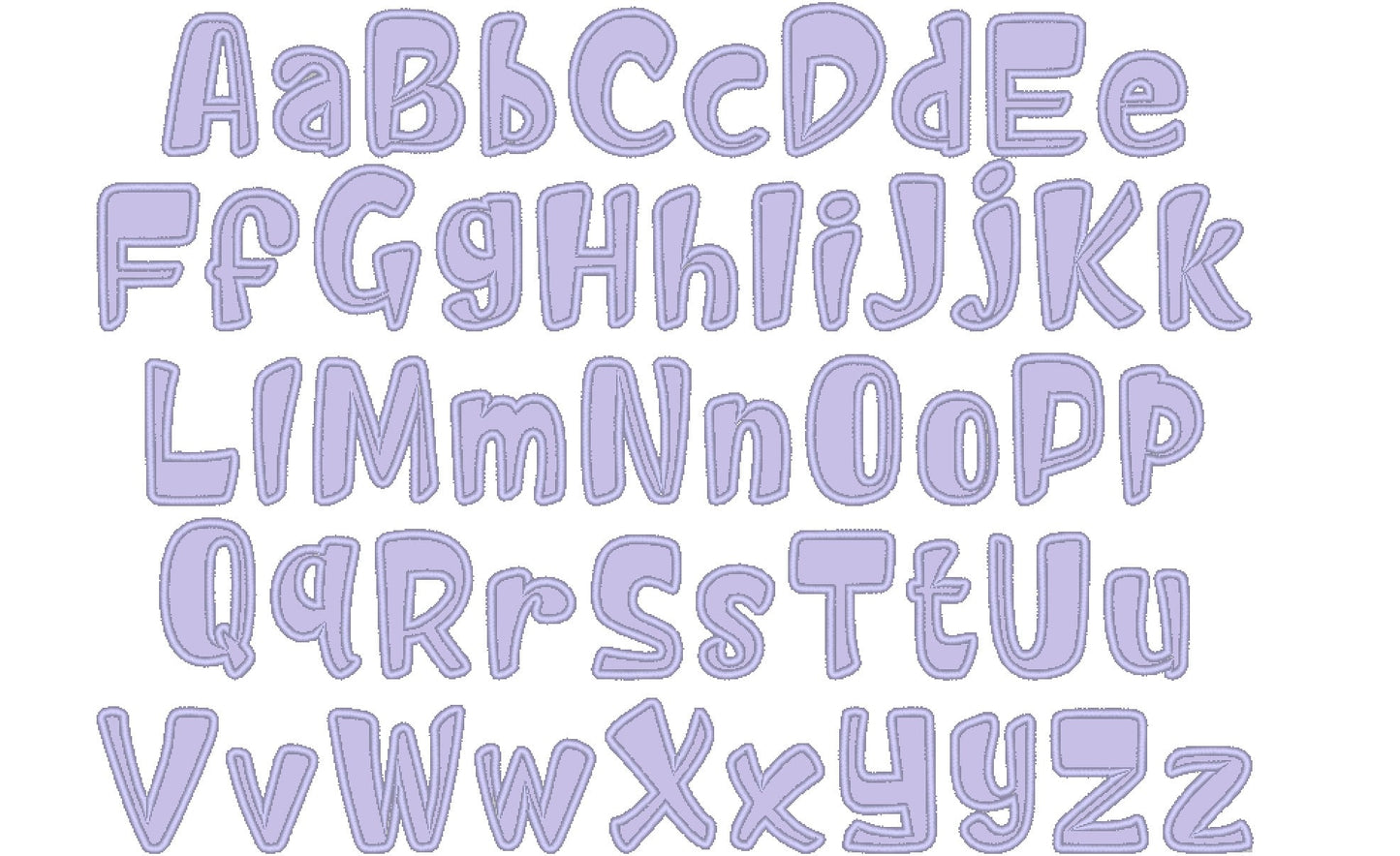 Kids Wild Things Funny Font Applique