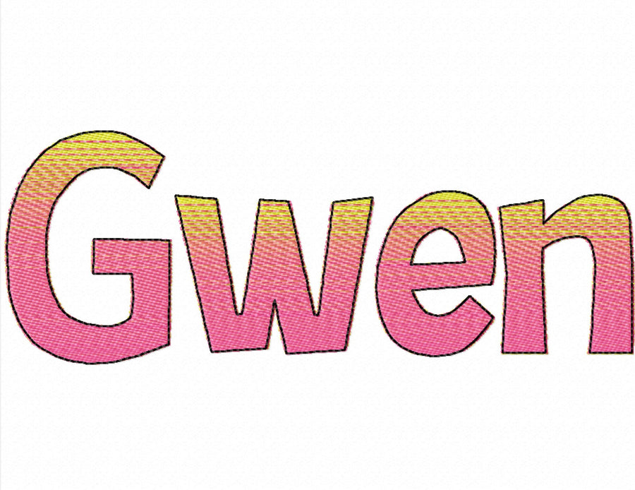 Iridescent Ombre Font Gwen