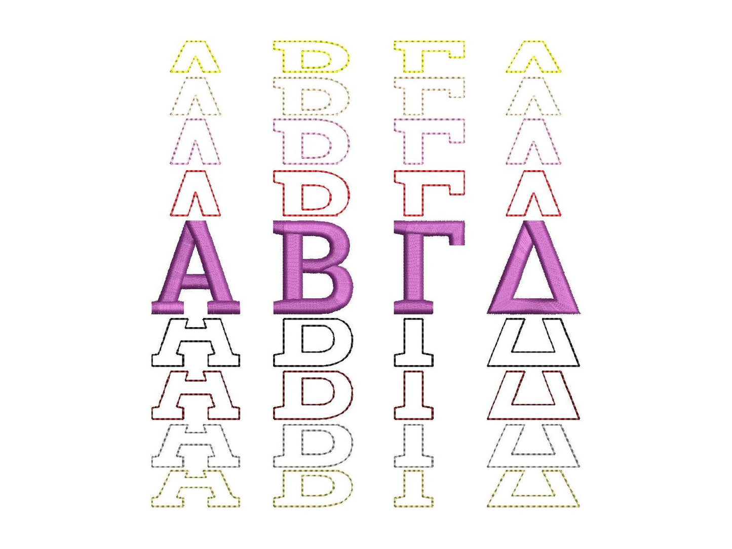 Trendy Greek Stacked Font