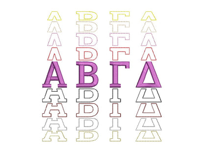 Trendy Greek Stacked Font