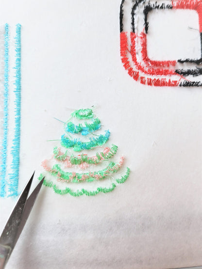 Fringed Mini Christmas Tree Keychain