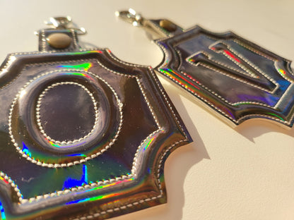 Puffy Puff Foam Classic Monogram Keychain ITH