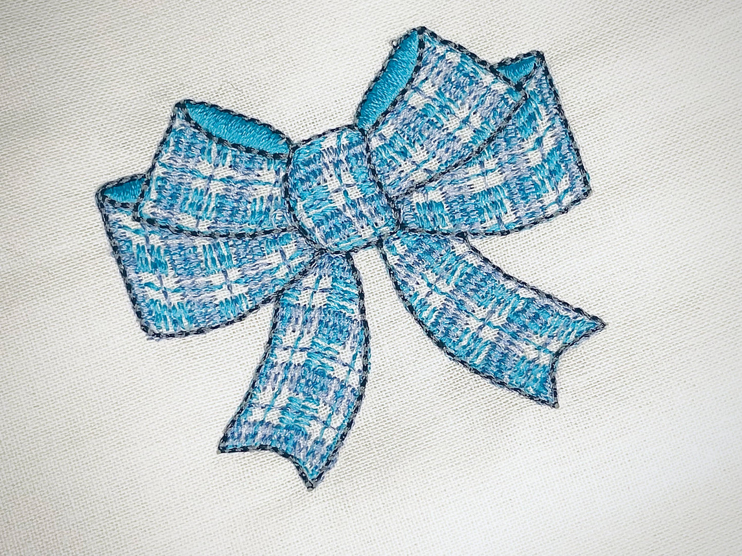 Mini Gingham Plaid Patterned Bow