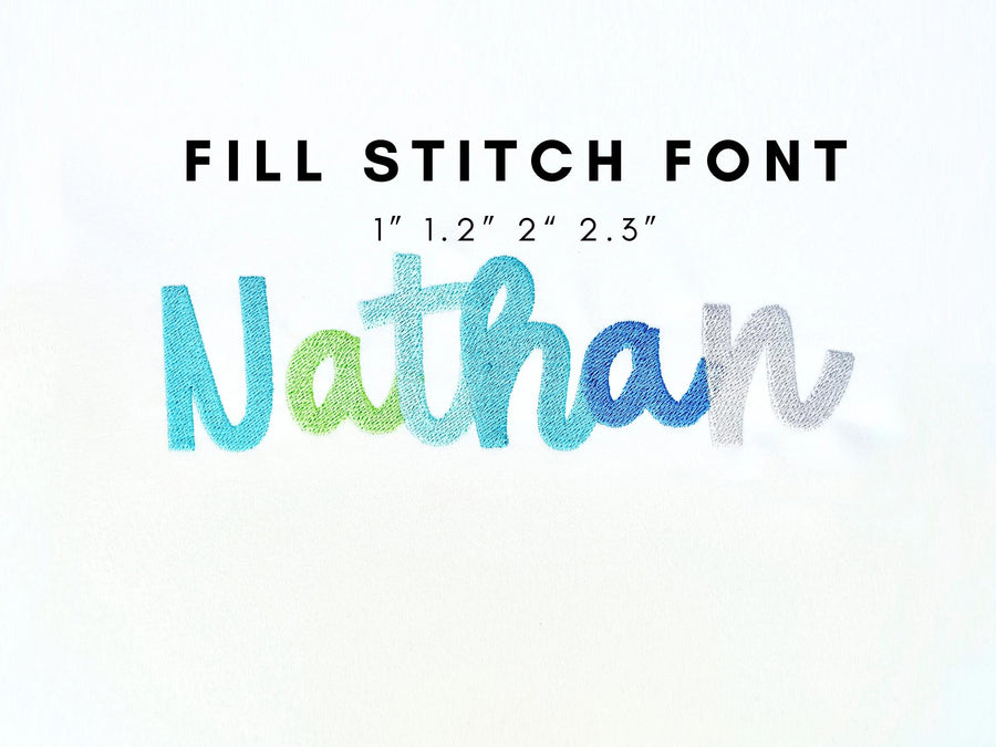 Fill Stitch Handwritten Beauty Font Nathan