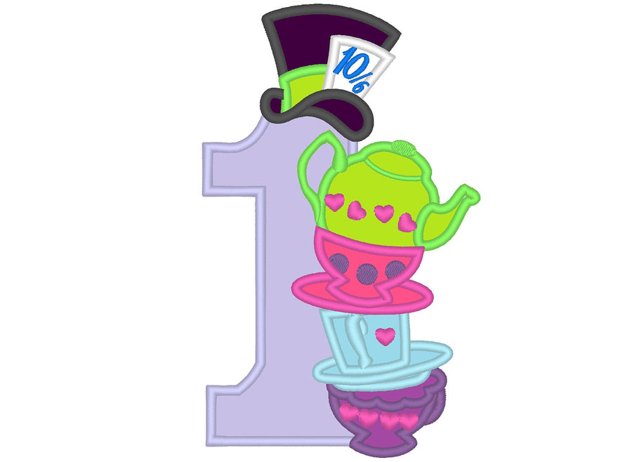 Wonderland Mad Hatter Birthday Number One