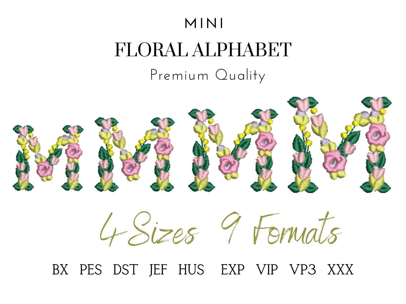 Mini Roses Floral Font