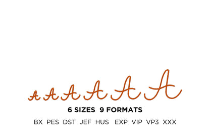 Tiny Chain FONT machine embroidery designs in mini sizes 0.6 up to 2