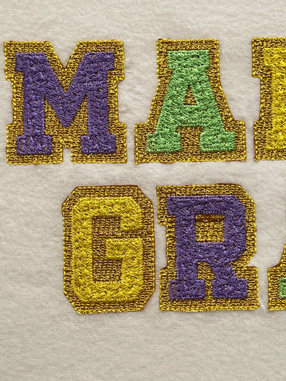 Mini Faux Chenille Glitter HTV Vinyl Font