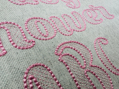 Puffy Bean Stitch Outline Handwritten Font