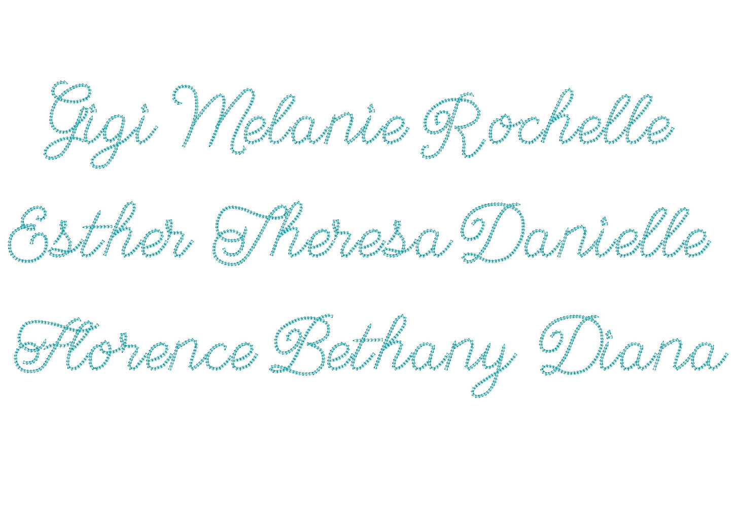 Quick Light Chain Stitch Script Handwritten Mini Font