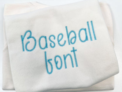 Baseball Stitch Sport Font