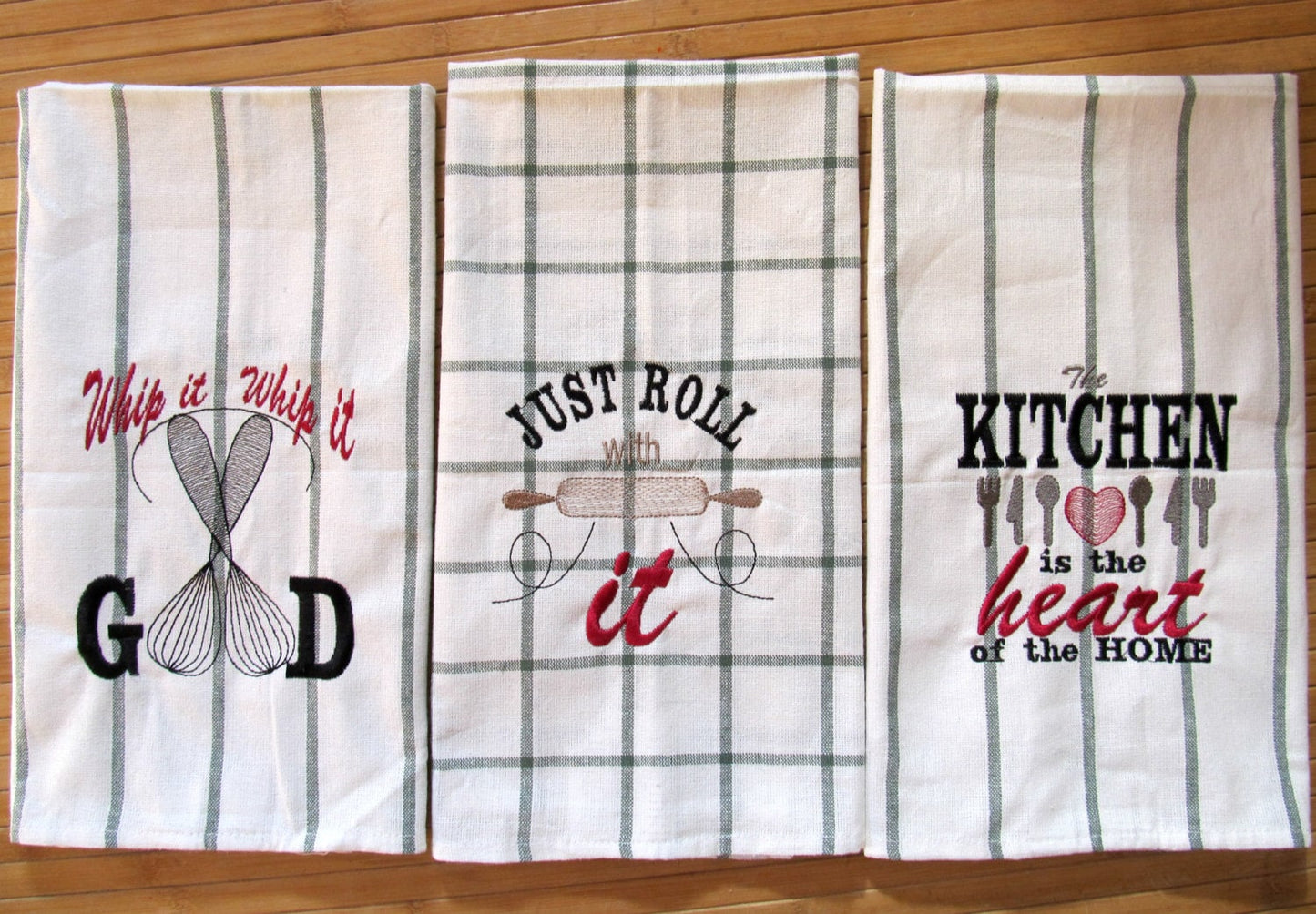 Kitchen Towel Quote Set of 6