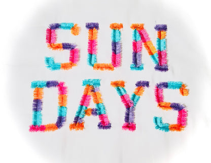 Multicolor Fringed Varsity Font