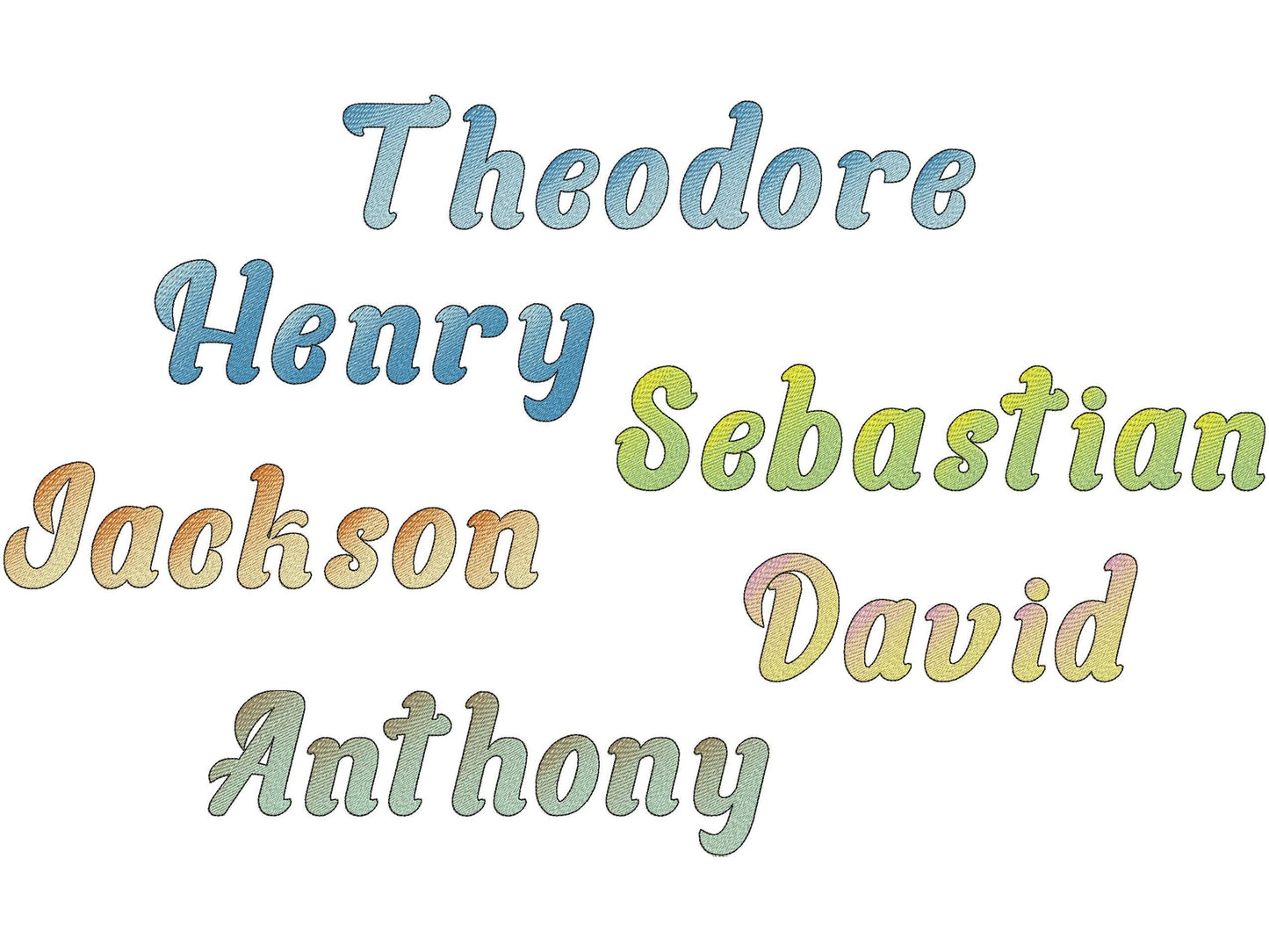 Iridescent 2-Color Gradient Ombre Font