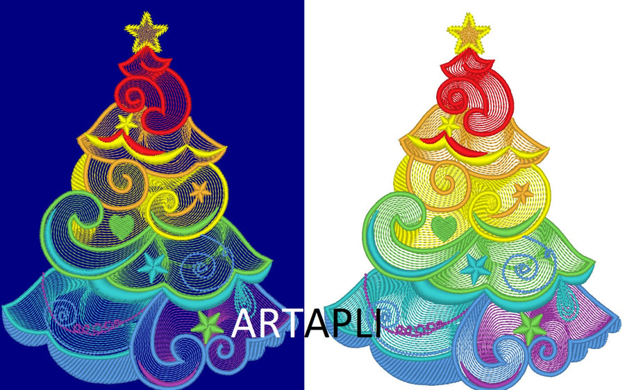 Rainbow Curl Christmas Tree