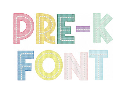 Light Stitch Preschool Pre-K Font