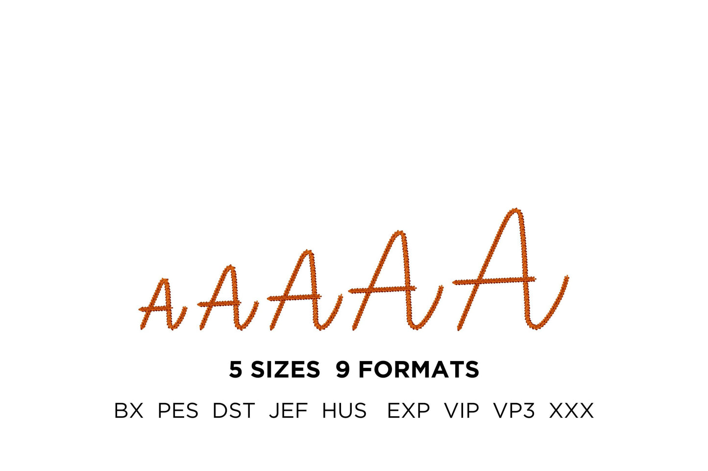 Tiny Chain FONT machine embroidery designs in small sizes 1 up to 2.2