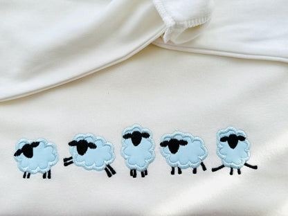 Mini baby Sheep Little Lamb farm animal machine embroidery applique