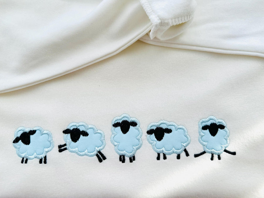 Mini baby Sheep Little Lamb farm animal machine embroidery applique