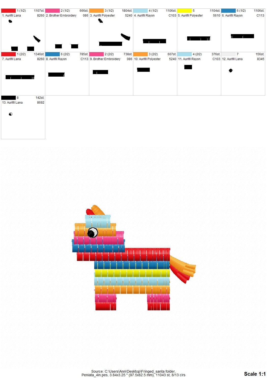 Multicolor Fringed Party Piñata