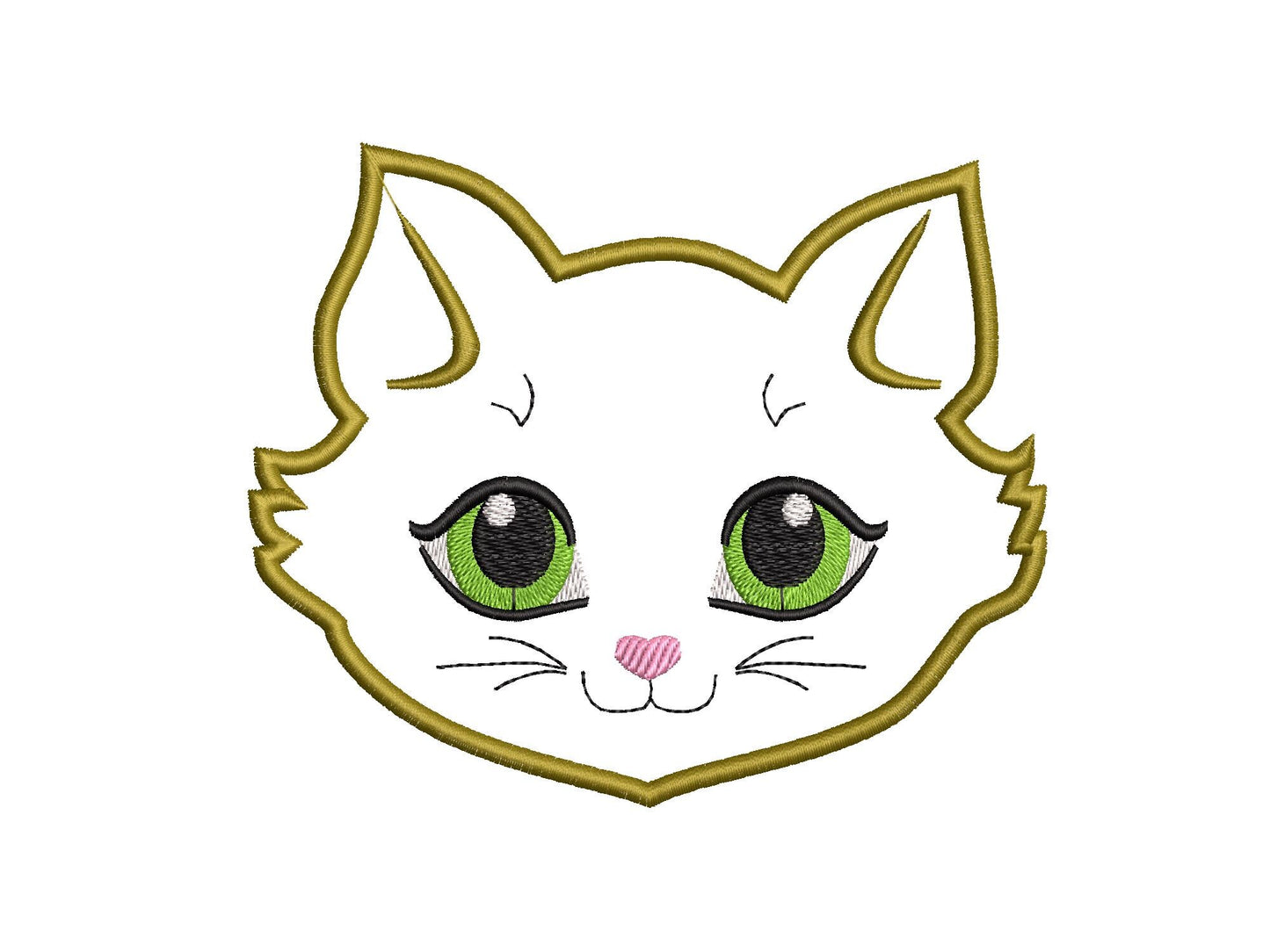Little Kitty Cat Face Applique