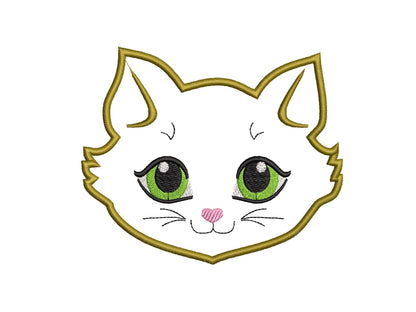 Little Kitty Cat Face Applique