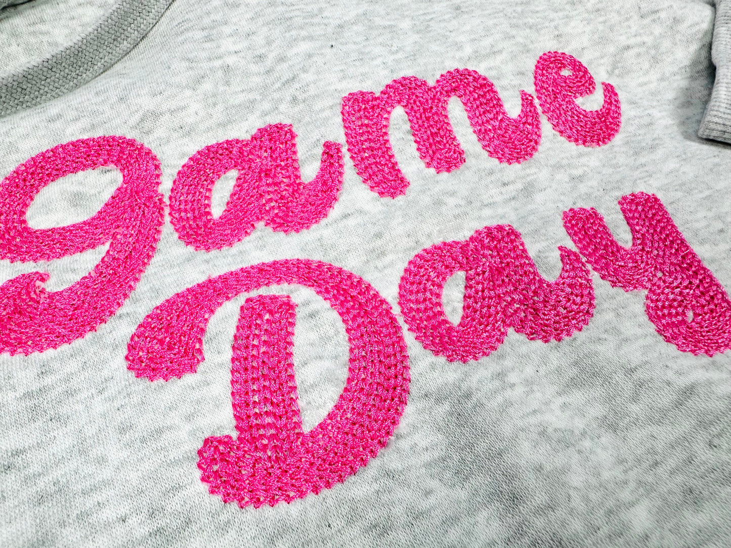 Cursive Chain Font Hand Stitch Effect