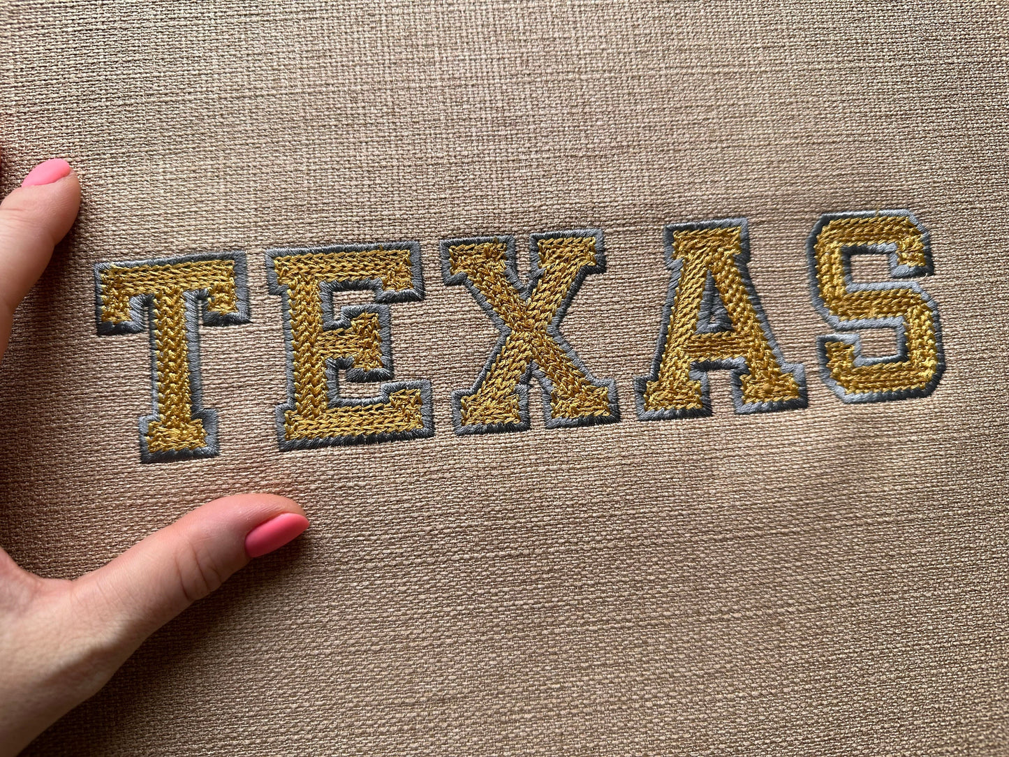 Chain Stitch and Outline Font Applique