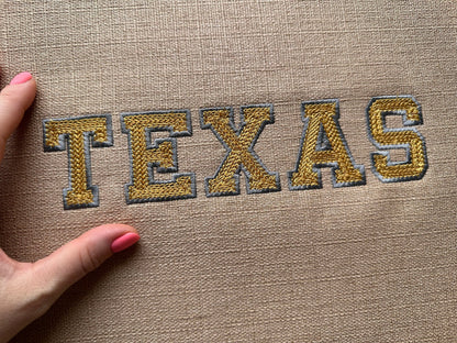 Chain Stitch and Outline Font Applique